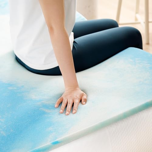 Best Price Mattress 2 Inch Swirl Gel AeroBreeze Cooling Air Flow Memory Foam Mattress Topper, Dorm Essentials, Twin Best Price Mattress