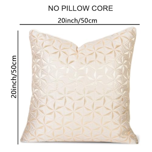 1pc polyester luxury contemporary pillow cover, abstract texture geometric lines, white stars snowflakes and single-sided high-precision jacquard, hidden zipper, room decoration 20 x 20 inches Hvatixos