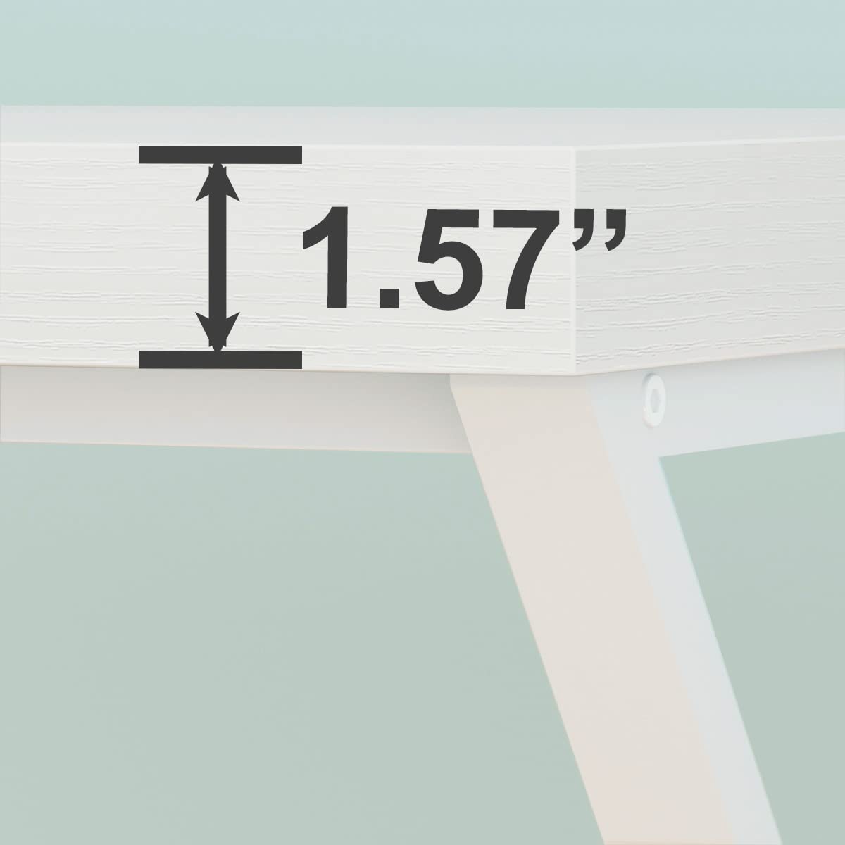 LVB Modern White Computer Desk, Long Industrial Home Office Desk for Student, Large Metal Wood Writing Study Work Desk, Farmhouse Executive Gaming Computer Table for Bedroom Living Room, White, 60 in LVB