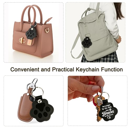D95COCC Pet Paw Keychain β Refillable Leather Paw Print Keepsake for Dog or Cat Hair, Transparent Pet Memorial Keychain with Clear Compartment, Sympathy for Pet Lovers, Fur Animal Paw Shaped Pendant