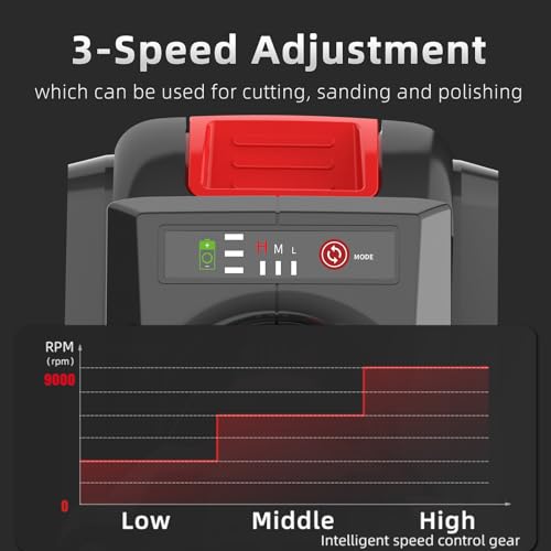 NAWIN 4 inch Cordless Angle Grinder Kit, variable speed grinder, 2×4.0Ah Li-Ion Battery&Fast Charger,9000RPM Brushless Motor, Battery Angle Grinder Tool for Metal Wood, Ergonomic Position Handle NAWIN