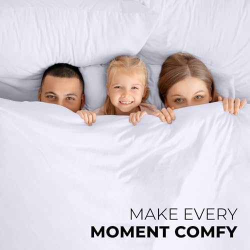 ROYALE LINENS 4 Piece Full Sheets Set - Soft Brushed 1800 Microfiber Bedding - 1 Fitted and 1 Flat Sheet, 2 Pillow Cases - Wrinkle Free & Fade Resistant - Hotel Luxury Bed Sheets Set (White, Full) ROYALE LINENS