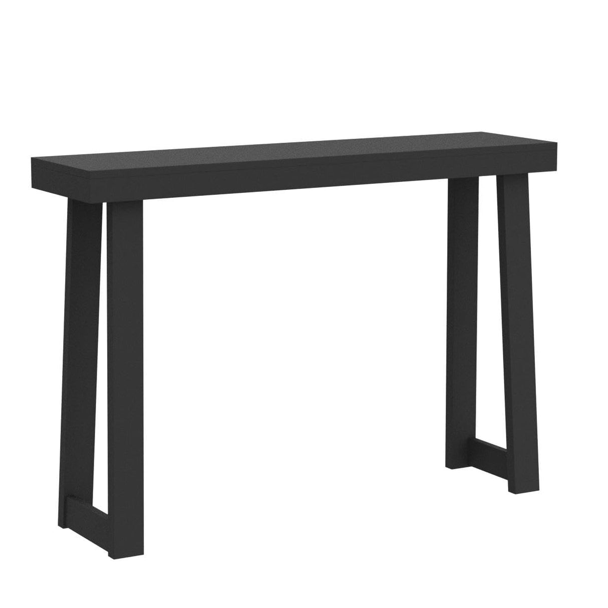 Plank+Beam Solid Wood Console Table, 46.25 Inch, Sofa Table, Narrow Entryway Table for Hallway, Behind The Couch, Living Room, Foyer, Easy Assembly, Black Plank+Beam