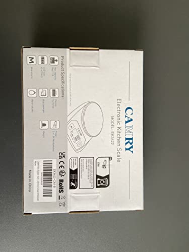 CAMRY Food Scale Portable Kitchen Scales Digital Weight Grams and Ounces Stainless Steel Panel for Baking Cooking Weight Loss, Accurate Bread Coffee Scale, 1g Increment Tare Function Small Size, Black CAMRY
