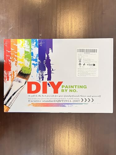 Auremi Wolf Framed Paint by Number for Adults,DIY Animal Painting by Number Kits on Canvas Acrylic Oil Painting Kits for Adults Paint by Number Kits for Home Wall Decor 20x30cm Auremi