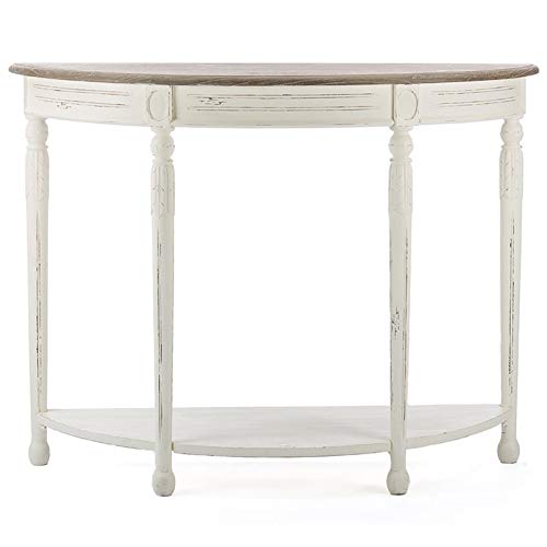 Baxton Studio Vologne Traditional Wood French Console Table, White Baxton Studio