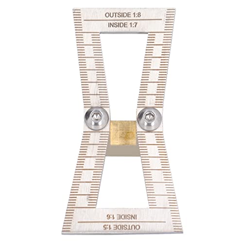 Dovetail Marker Jig, Stainless Steel Woodworking Dovetail Scribing Gauge, Dovetail Guide Measuring Tool with 1:5/1:6/1:7/1:8 Slopes Yuecoom