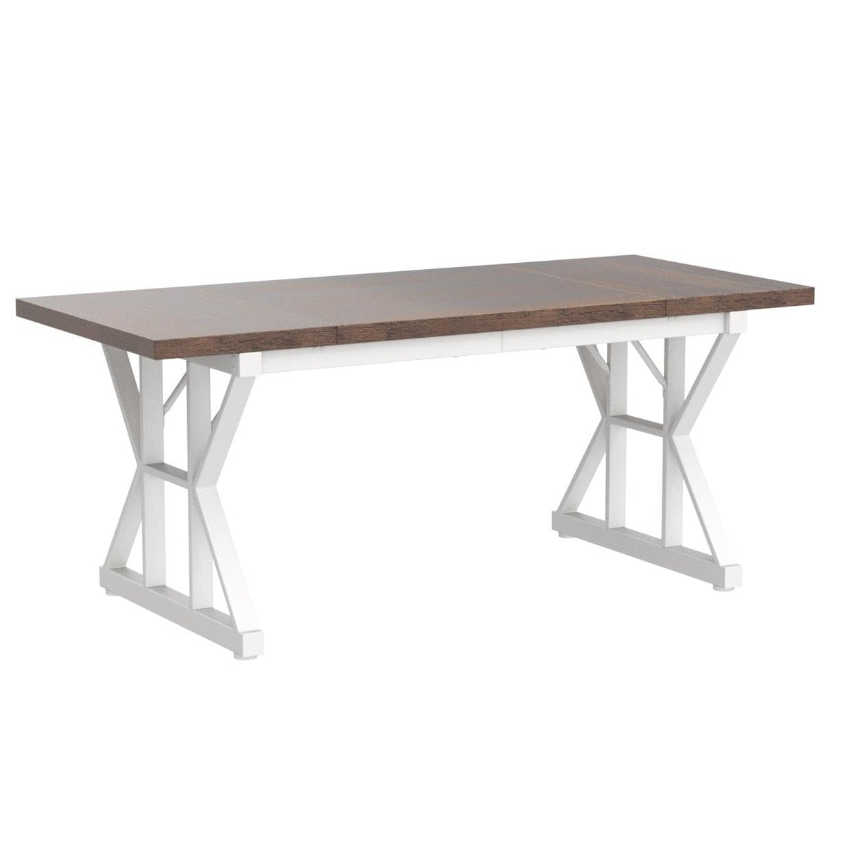 Tribesigns 70.8-Inch Executive Desk, Large Computer Office Desk Workstation, Modern Simple Style Laptop Desk Study Writing Table Business Furniture for Home Office (Brown/White, 70.8 Inch) Tribesigns