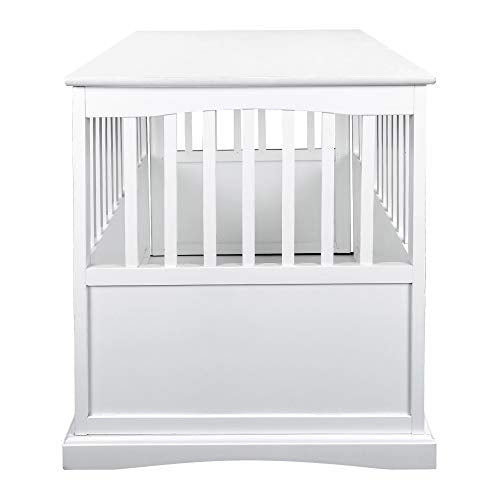 Casual Home Wooden Large Pet Crate, End Table, White 36.50" x 24.00" x 29.25" Casual Home