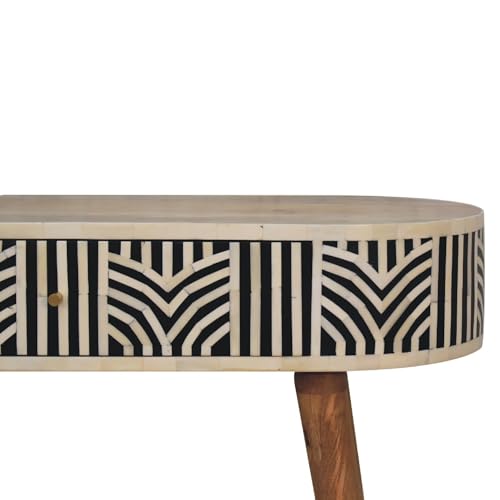 YuanDesign Artisan Furniture Solid Wood Edessa Bone Inlay Console Table YuanDesign