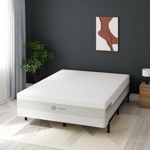 ZINUS Edgar 4 Inch Bamboo Box Spring - Sturdy Mattress Foundation for Reliable Support, Queen Size Zinus