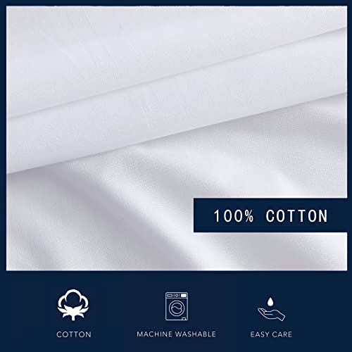 Nautica - Twin Size Sheet Set, Crisp & Tailored Cooling Sheets with a Smooth Cotton Percale Lightweight Feel - Bed Sheets with Matching Pillowcase & Fitted Sheet (Solid White) Nautica