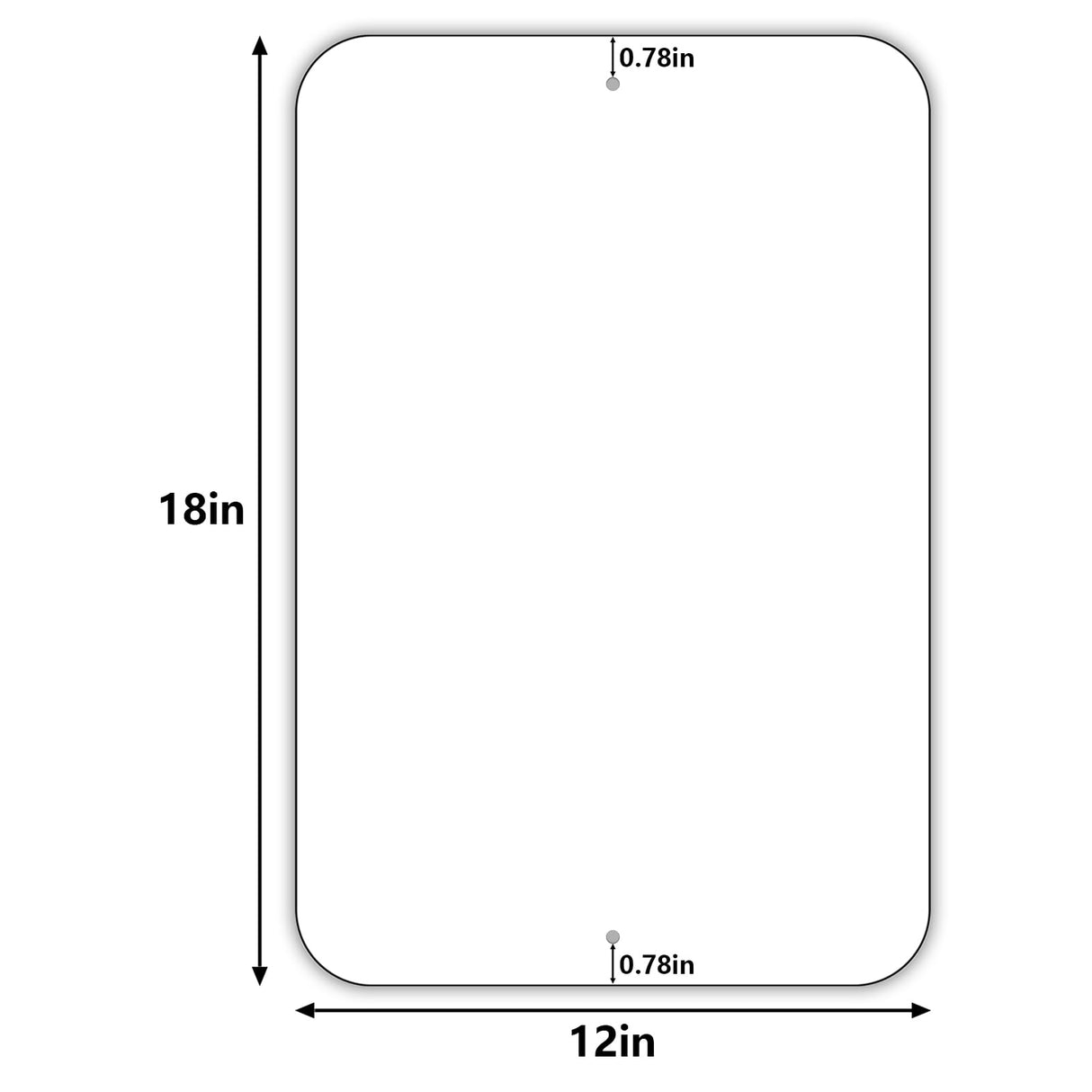 Acuxiaza White Blank Metal Signs : 18 x 12 Inches Rust Free Aluminum Blank Aluminum Sign Metal Signs Customized for Home Decor Business Indoor Outdoor Acuxiaza