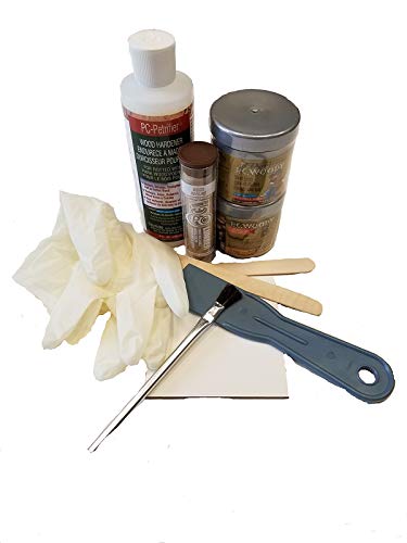 PC Products 84113 Rotted Wood Repair Kit, Water-Based Hardener, Epoxy Paste & Epoxy Putty, 1 oz PC Products