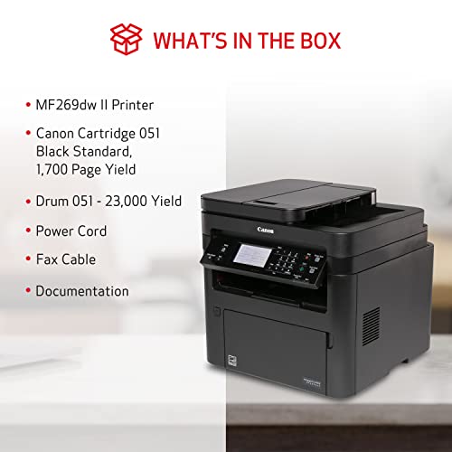 Canon imageCLASS MF269dw II - Print, Copy, Scan, Fax, Wireless, 2-Sided Laser Printer with Auto Document Feeder, Works with Alexa Canon