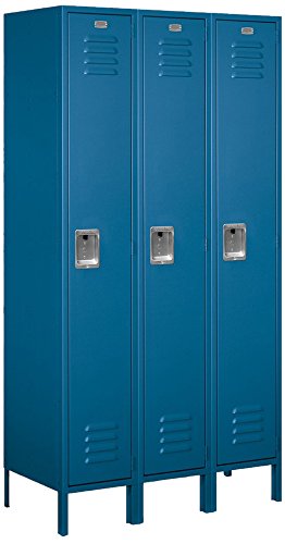 Salsbury Industries 51368BL-U Single Tier 45-Inch Wide 6-Feet High 18-Inch Deep Unassembled Extra Wide Standard Metal Locker, Blue Salsbury Industries