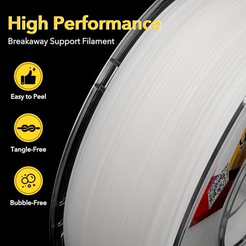Breakaway Support Filament 1kg Manual Easy Clean Removal 3D Printing Support for ABS, Nylon, ASA, PC, PPS, PA-CF, PA-GF, PETG, Support Material for Engineering Grade Filament with PC Reusable Spool yxpolyer