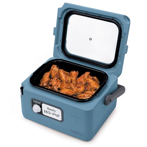 Presto 06017 8-Quart Nomad Traveling Slow Cooker, Blue Presto