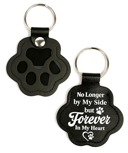 D95COCC Pet Paw Keychain β Refillable Leather Paw Print Keepsake for Dog or Cat Hair, Transparent Pet Memorial Keychain with Clear Compartment, Sympathy for Pet Lovers, Fur Animal Paw Shaped Pendant