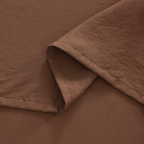 NTBAY Twin Comforter Set with Sheets, 5 Pieces Soft and Breathable Twin Bedding Set, Twin Bed in a Bag, Down Alternative Comforter Set Solid Color All Season, Kids Bedding Set, Brown NTBAY