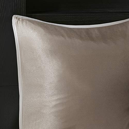 Madison Park Camelia Cozy Comforter Set-Trendy Design All Season Down Alternative Luxury Bedding with Matching Shams, Decorative Pillows, California King (104 in x 92 in), Natural 8 Piece Madison Park