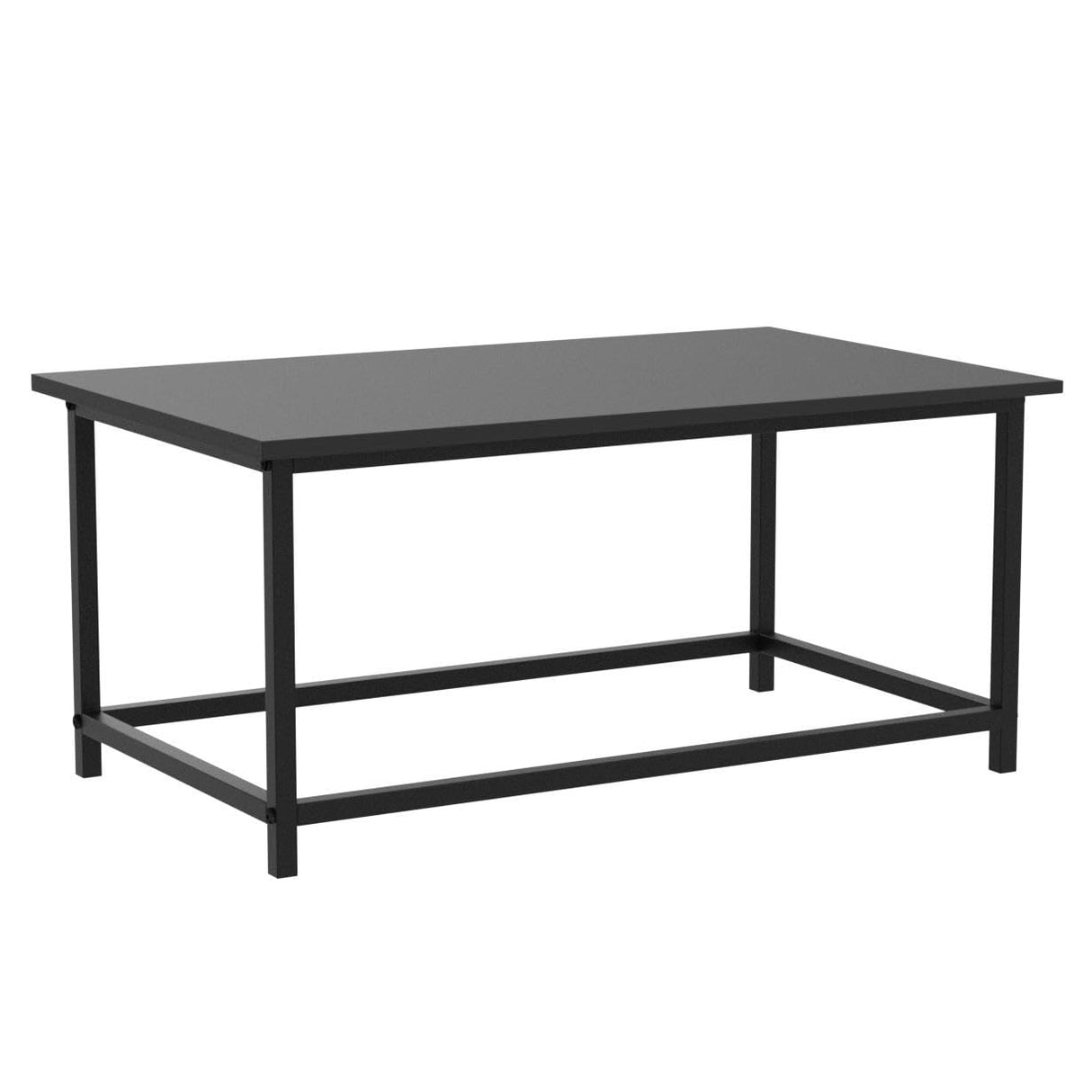 SAYGOER Coffee Table Black Coffee Tables Modern Simple Rectangular Center Table for Living Room Home Office Minimalist Industrial Living Room Table, 39.3D x 19.7W x 17.7H, All Black SAYGOER