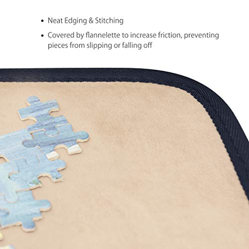 Becko US Jigsaw Puzzle Board Portable Puzzle Mat for Puzzle Storage Puzzle Saver, Non-Slip Surface, Up to 1000 Pieces (Khaki) Becko US