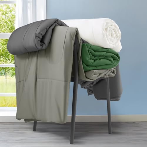 Rwlvpe Cooling Comforter Queen Size, 100% Rayon Derived from Bamboo Shell, Cooling Blanket for Hot Sleepers, Q-Max>0.48 Breathable Bamboo Fill Duvet Insert (90"x90", White) Rwlvpe