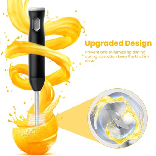 TUMIDY Immersion Hand Blender Cordless, Rechargeable Hand Held Blender Stick, Perfect for Smoothies, Puree Baby Food & Soup TUMIDY