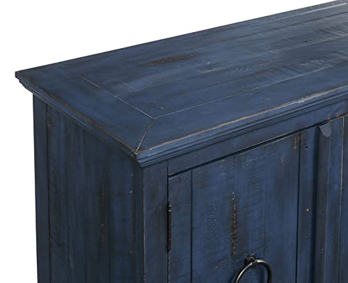 Martin Svensson Home Garden District Rustic Blue Solid Wood 65" TV Stand Martin Svensson Home