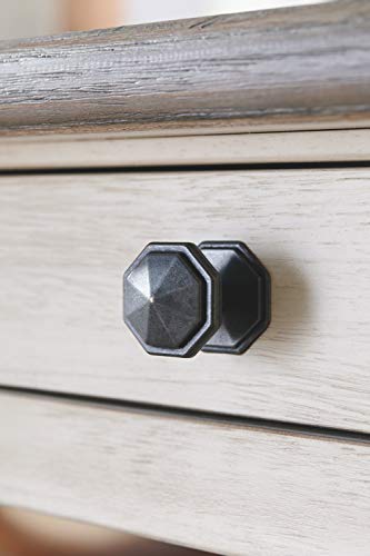 Signature Design by Ashley Bolanburg Farmhouse Counter Height Dining Room Table, White & Brown Signature Design by Ashley
