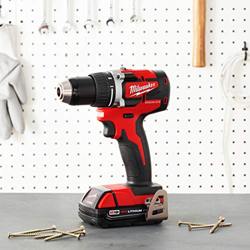 Milwaukee M18 18-Volt Lithium-Ion Brushless Cordless 1/2 Inch Compact Drill/Driver (Tool-Only) 2801-20 Milwaukee