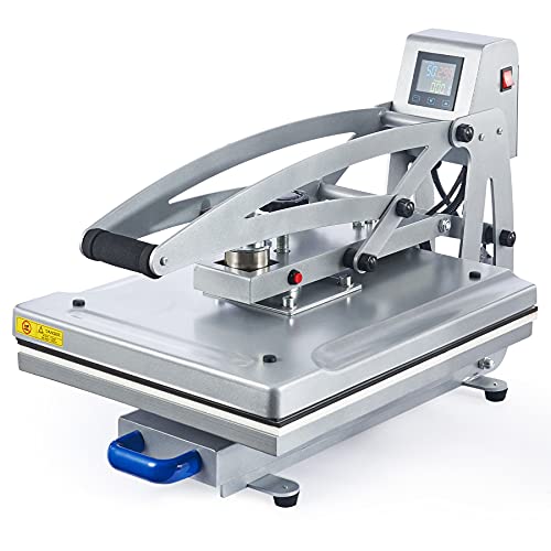 CREWORKS 16x20 Inch Heat Press Machine with Slide Out Base, Auto Open Clamshell Heat Press, Digital Clam Heat Press for T Shirts Bags Mouse Pads, Home Heat Transfer Machine for Gifts Charity CREWORKS