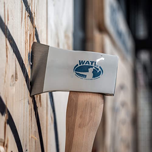 The Big Axe: World Axe Throwing League Premium Competition Throwing Axe & Multi-Purpose Camping Axe or Wood Splitting Axe with Hickory Wooden Handle WATL