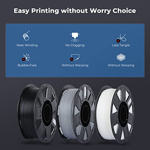 Creality 3D Printer Filament 1.75mm, Ender PLA Filament No-Tangling Smooth Printing Without Clogging No Warping, Fit Most FDM 3D Printers, 1kg Spool, Dimensional Accuracy +/- 0.02mm, White Creality