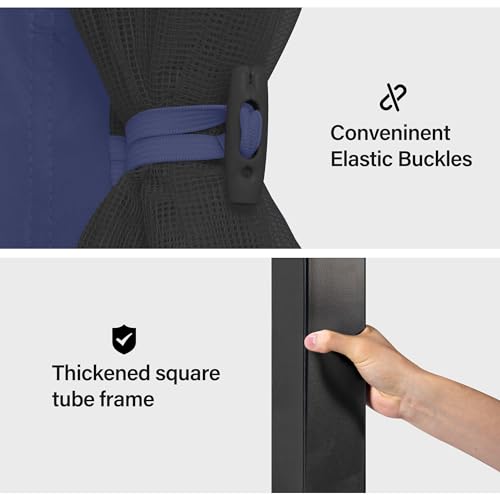 LAUSAINT HOME Outdoor Patio Gazebo 10'x13' with Expansion Bolts, Heavy Duty Gazebos Shelter Party Tent with Double Roofs, Mosquito Nettings and Privacy Screens for Backyard, Garden, Lawn, Elegant Blue LAUSAINT HOME