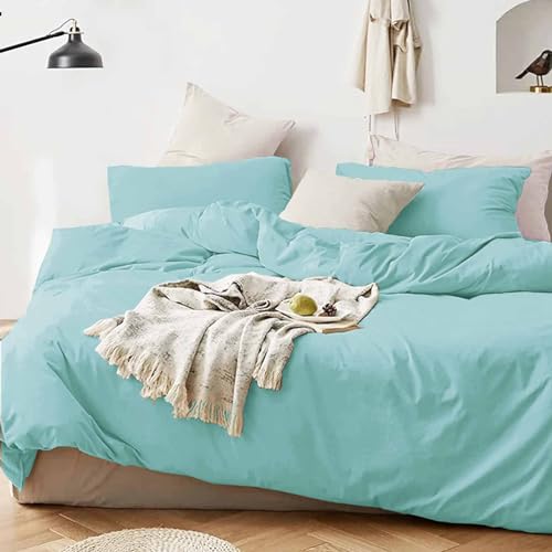 KimLuxz Turquoise Comforter Queen Size, 3 Piece Soft Teal Modern Bedding Set, Lightweight Aqua All Season Microfiber Down Alternative Bed Comforter with 2 Pillow Shams for Women Men KimLuxz
