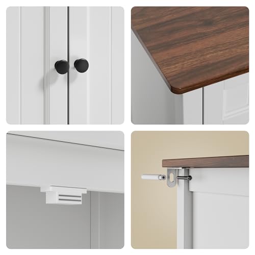 Bealife 32" Buffet Cabinet, Kitchen Island with Storage, Coffee Bar Cabinet with 2 Drawers and Adjustable Shelf, Kitchen Storage Cabinet for Dining Room, Living Room, Entryway (Retro) Bealife