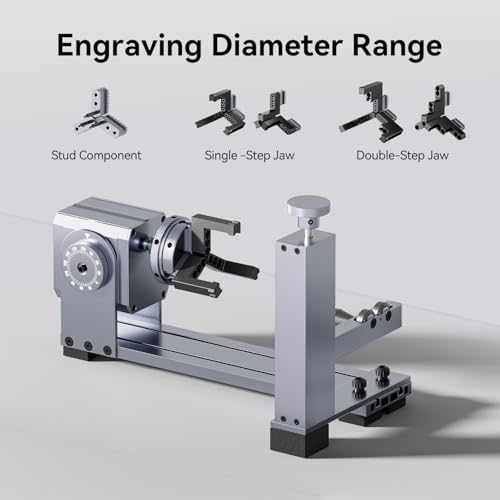 Longer Rotary Extension for Nano Series, Ray5 Series, B1 Series, Other Frame Engraving Machines (Must with 12 Pcs Riser), Y-axis Rotary Roller for Engraving Cylindrical Objects, Wine Glass, Tumbler Longer