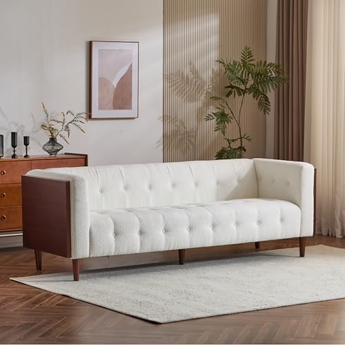 Christopher Knight Home Almab 82 Inches Sofa Couch, Cozy Couch Sofa, Boucle Upholstered 3-Seater Sofa, Wood Frame Couch, Comfy Couches for Living Room and Office, Modern Couch and Sofa, Beige Christopher Knight Home
