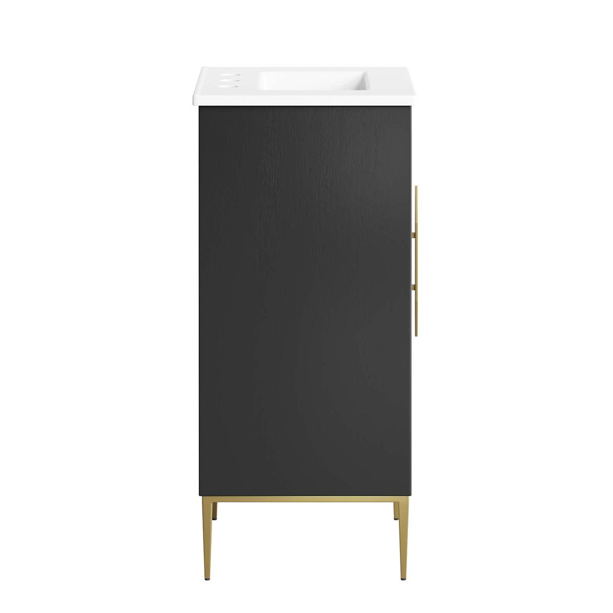 Modway Awaken Bathroom Vanity Cabinet, 18", White Black Modway