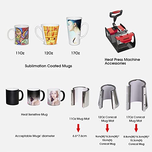 Heat Press, 8 in 1 Heat Press Machine 38x38cm/15x15 inch, 360° Swing Away Digital T Shirt Pressing Machine, Multifunction Heat Transfer Sublimation Combo for T Shirts Mugs Hat Plate Cap WoodArtSupply