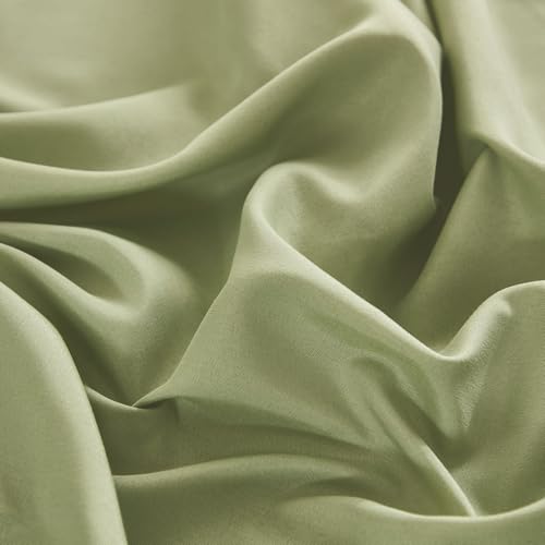 Luxudecor Floral King Comforter Set 7 Pieces Bed in a Bag, Sage Green Flower with Bird Bedding Set, Soft Reversible Comforter with Sheet Set 104"x90" Luxudecor