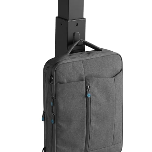 AVLT 47" Height Adjustable Mobile Workstation with Tilting Desk (3 ft 11 inches) - Foot Pedal Pneumatic Standing Desk Cart - Mobile Laptop Cart - Mobile Black Cart with Brake Casters AVLT