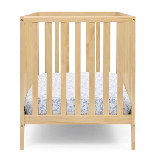 Delta Children Lulu 5-in-1 Convertible Crib, Converts to Toddler Bed, Daybed, Sofa & Full-Size Bed, Natural Wood, Fits Standard Crib Mattress, 3 Mattress Heights for Baby Nursery, Natural