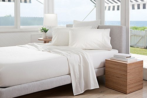 DESTINY CRESCENT BEDDING Full XL 100% Cotton Jersey Knit Sheet Set - Extra-Soft, Breathable & Hypoallergenic - 15" Deep Pockets, 54" x 80" - Ideal for Extra Long Full Beds - 4PC Set (Full XL, White) DESTINY CRESCENT BEDDING