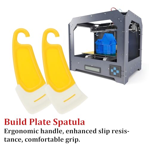 3D Printer Spatula, 2Pcs Silicone Spatula for 3D Printing Resin Removal, Resin Spatula Tools, Professional 3D Printer Tools Accessories, 3D Printer Accessories for Model Stripping Safety, Yellow Aiyorse
