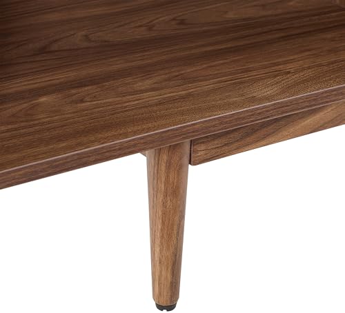 Crosley Furniture Liam Medium Vinyl Record Storage TV Stand and Entertainment Center, Media Console, Walnut Crosley Furniture