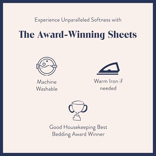 Brooklinen Luxury Sateen 4 Piece Sheet Set - 100% Cotton Bed Sheets, Soft & Durable Full Size Sheets Set in White, Oeko-TEX Certified Bedding Set - 1 Fitted Sheet, 1 Flat Sheet, 2 Pillowcases Brooklinen