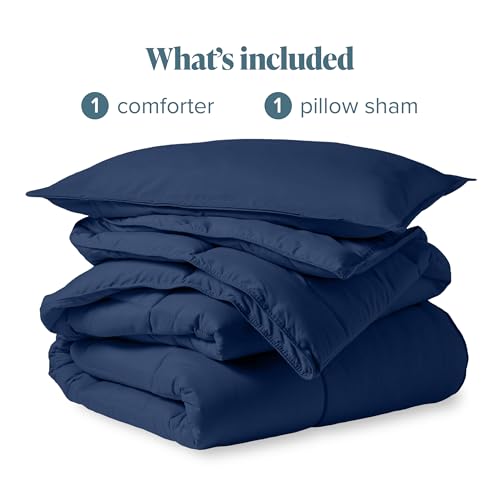 Bare Home Comforter Set - Ultra-Soft - Goose Down Alternative - Premium 1800 Series - All Season Warmth (Twin/Twin XL, Dark Blue) Bare Home